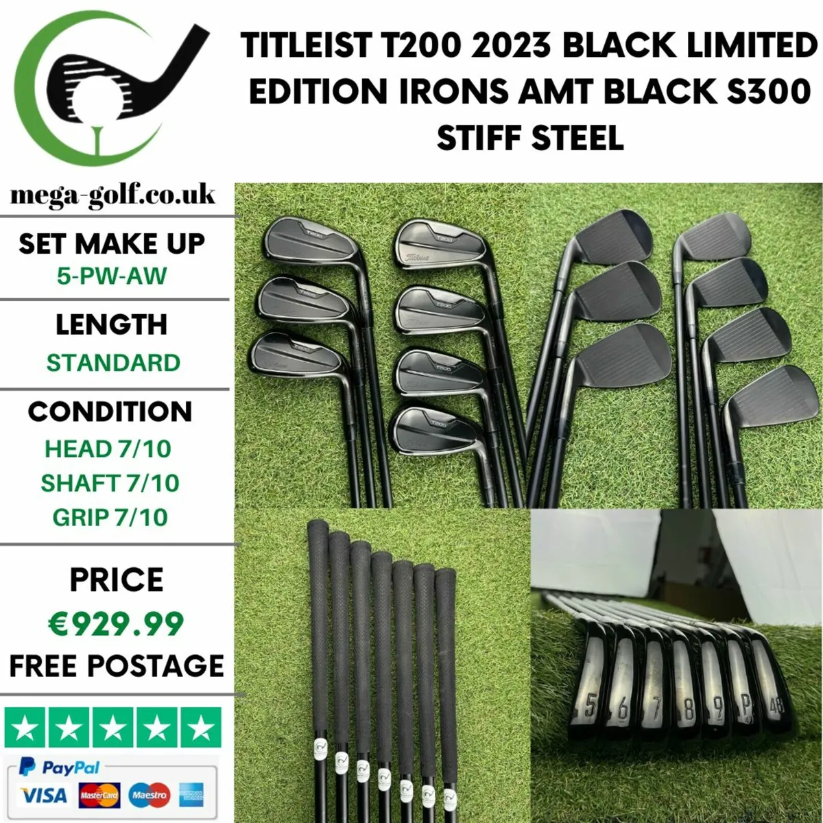 Titleist T200 2023 Black Limited Edition Irons - Image 1