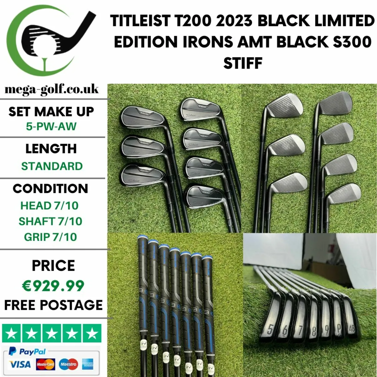 Titleist T200 2023 Black Limited Edition Irons - Image 1
