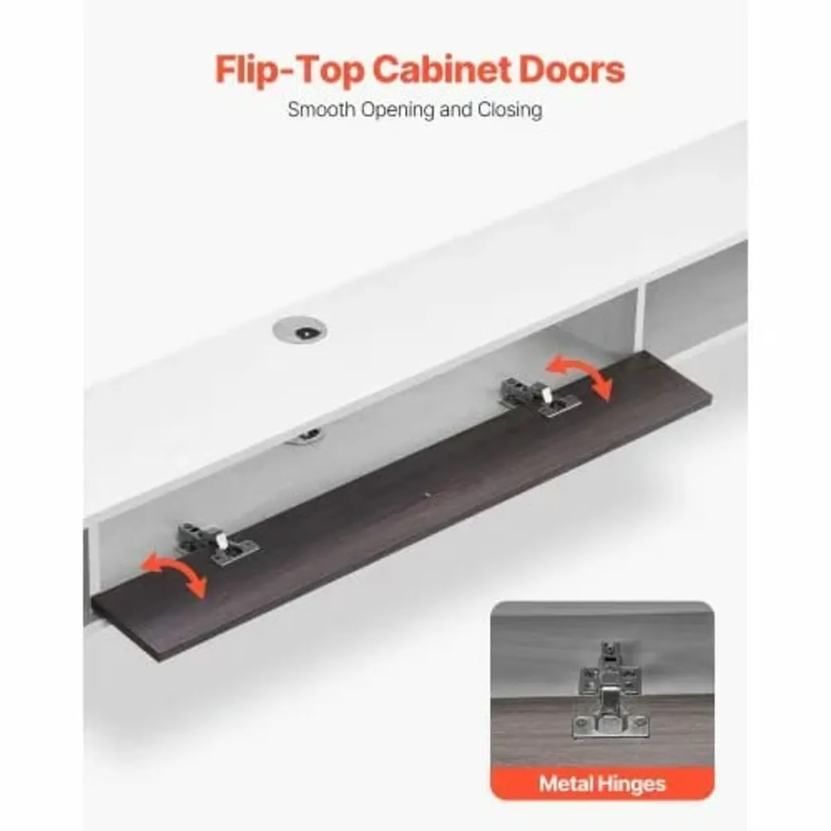 Floating TV Stand, 70 in Wall Mount Entertainment - Image 4