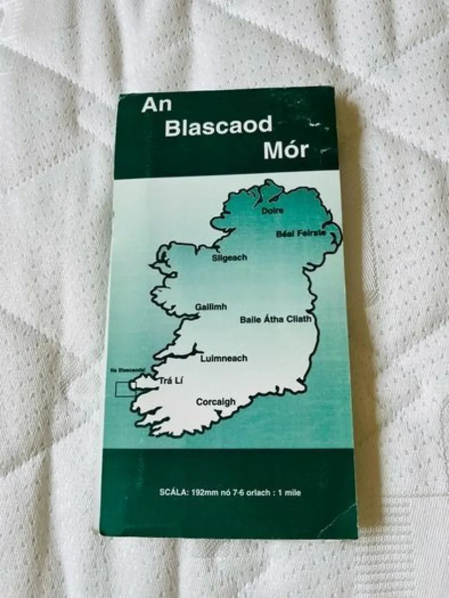 Blasket Island Map. 1991. Irish Language. Ex Cond - Image 1