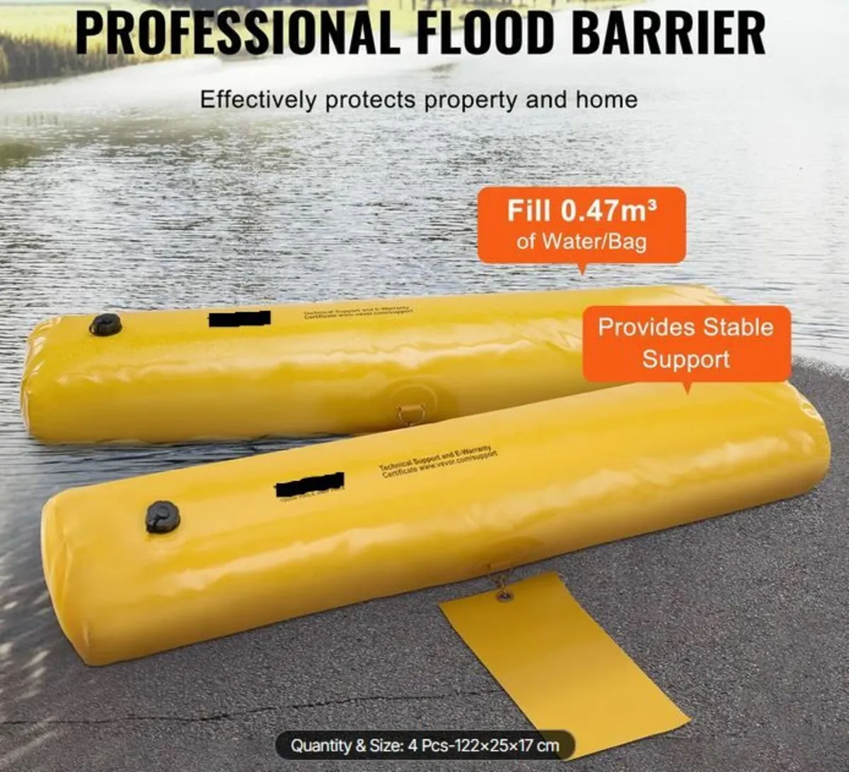 4 Pack, Flood Barrier - Image 2