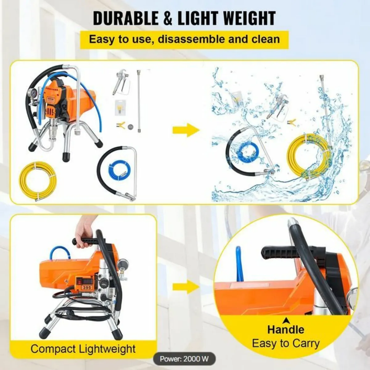 Airless Wall Paint Spray Gun with high pressure - Image 3