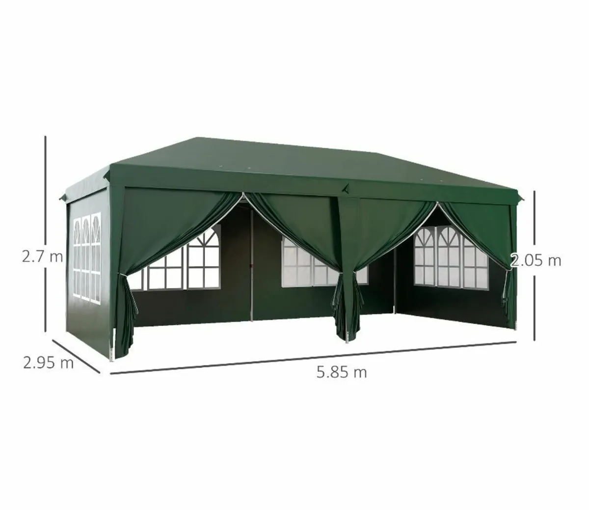 3 x 6m Pop-Up Gazebo, with Curtain Walls - Image 2