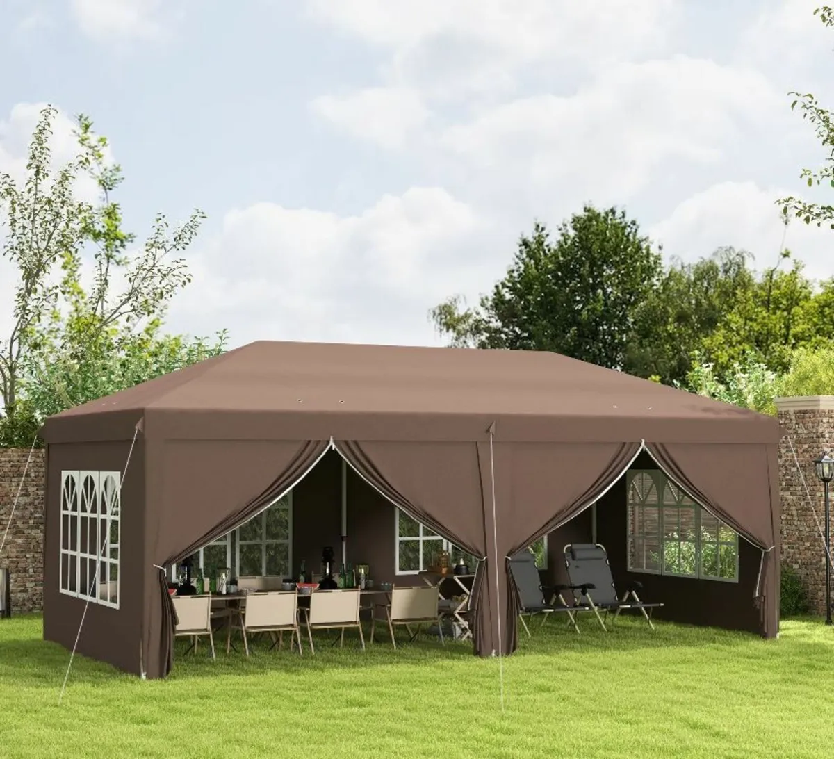3 x 6 m Pop Up Gazebo with Sides and Windows - Image 2