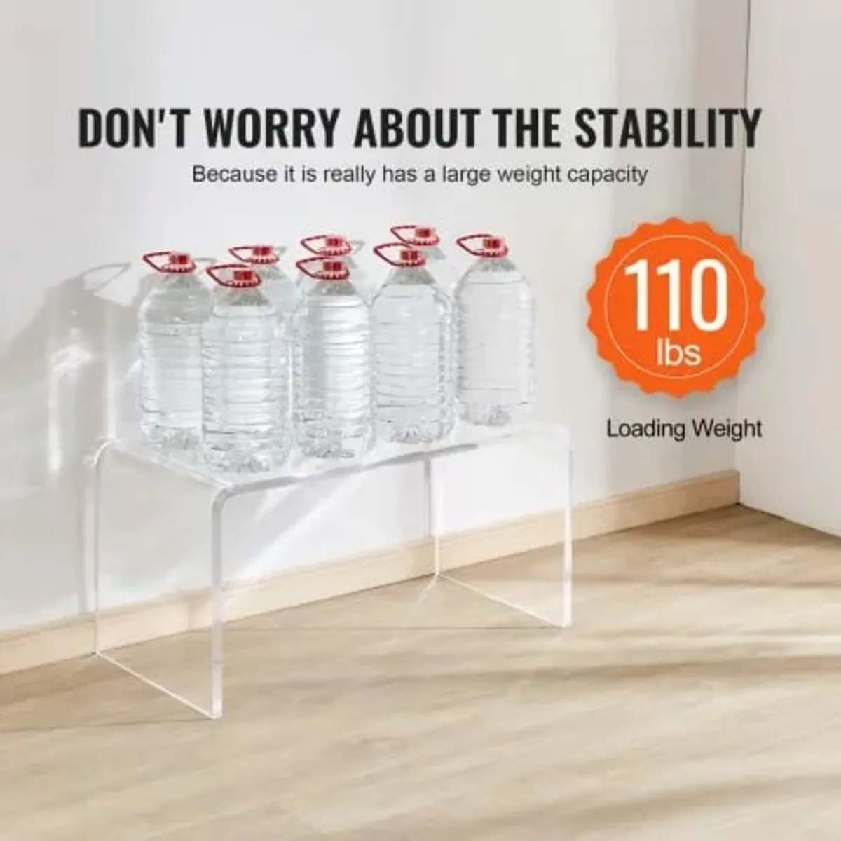Acrylic Coffee Table, C-Shaped Clear Acrylic End T - Image 2