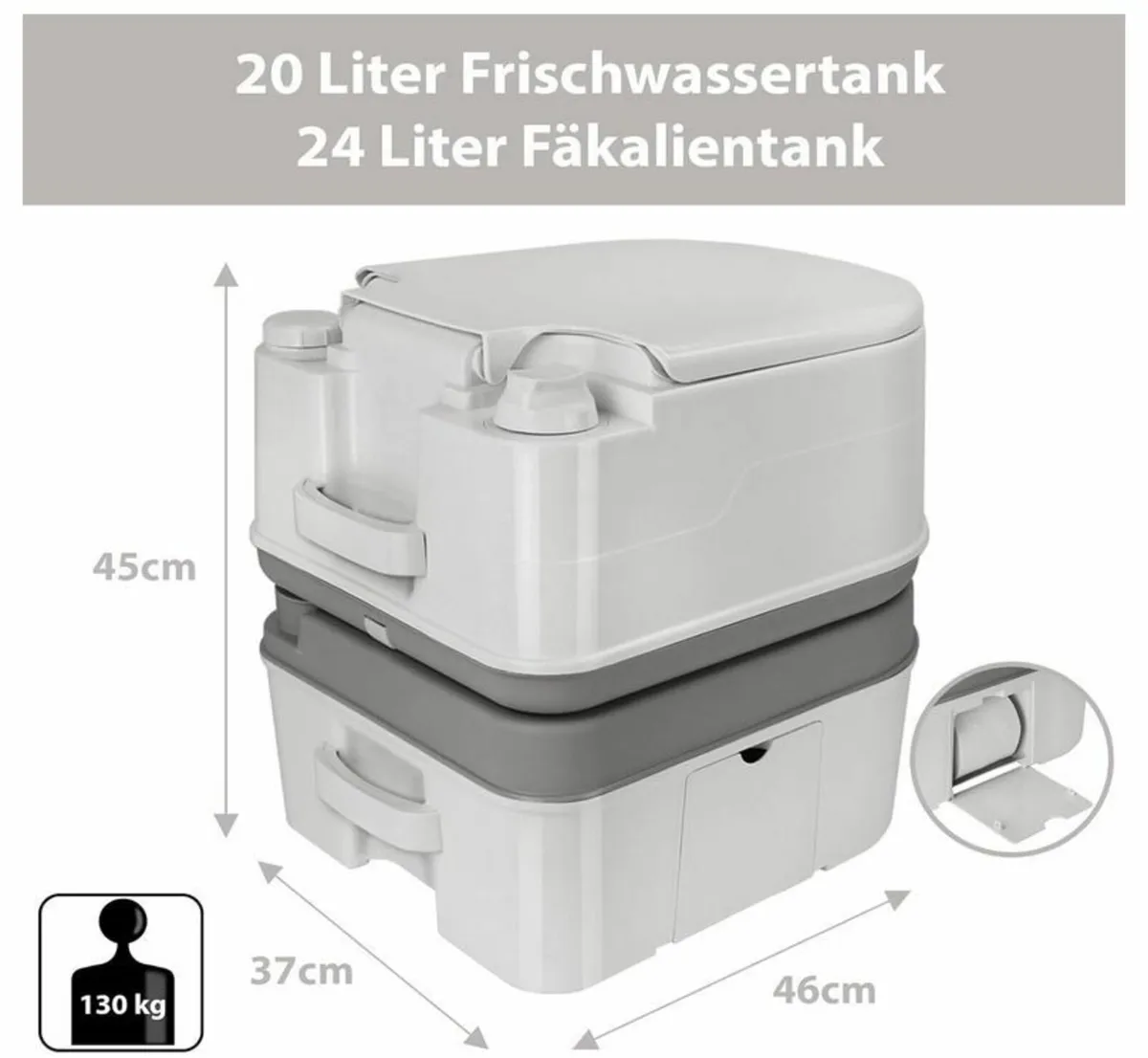 24L  Mobile Camping Toilet - Image 2