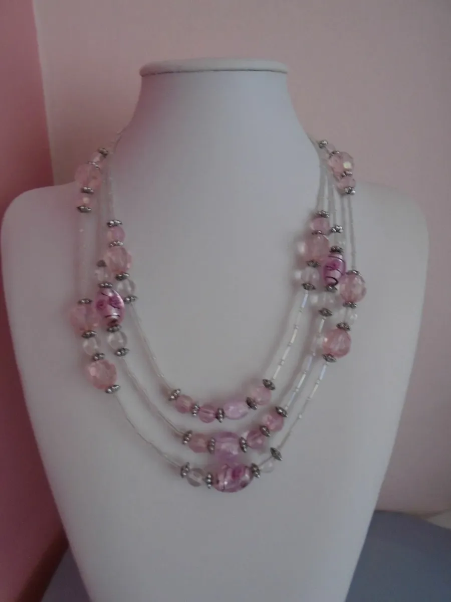 Necklace,jewellery, Pink necklace.Gift - Image 3