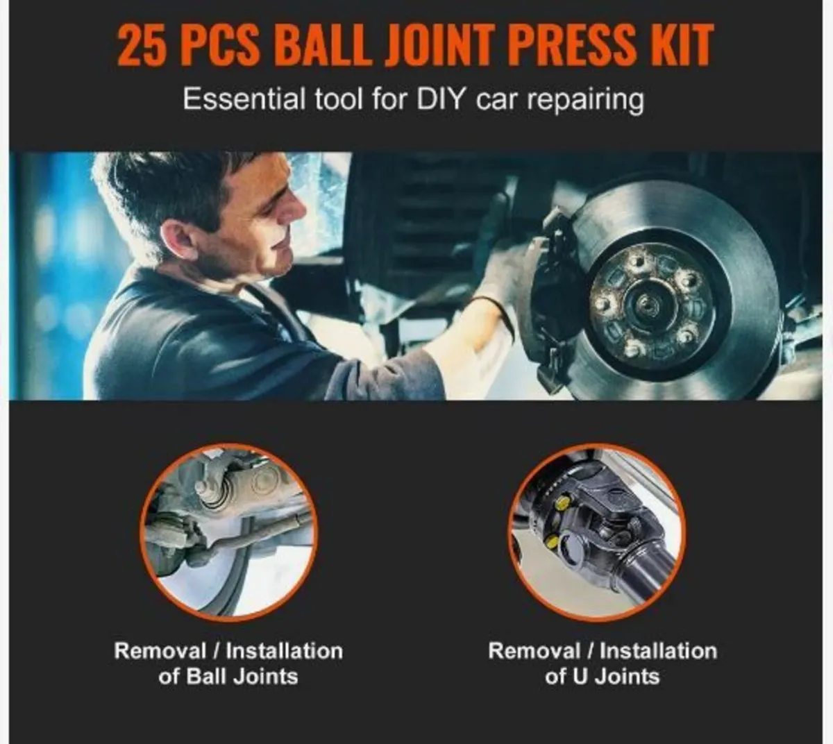 Ball Joint Press Kit, 25 pcsTool Kit - Image 3