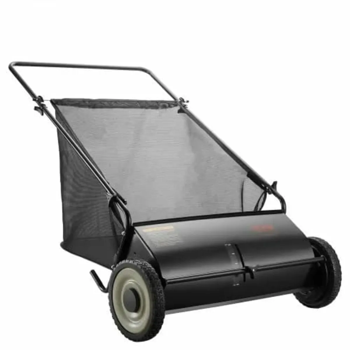 Push Lawn Sweeper, 26-inch Leaf & Grass Collector, - Image 1