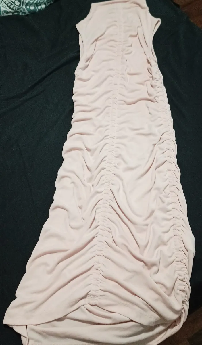 Divided Pink Midi Dress - Image 2