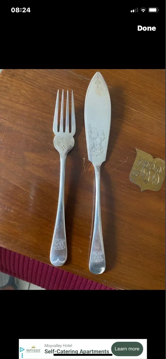 Antique 24 Piece boxed Fish Set - Image 3