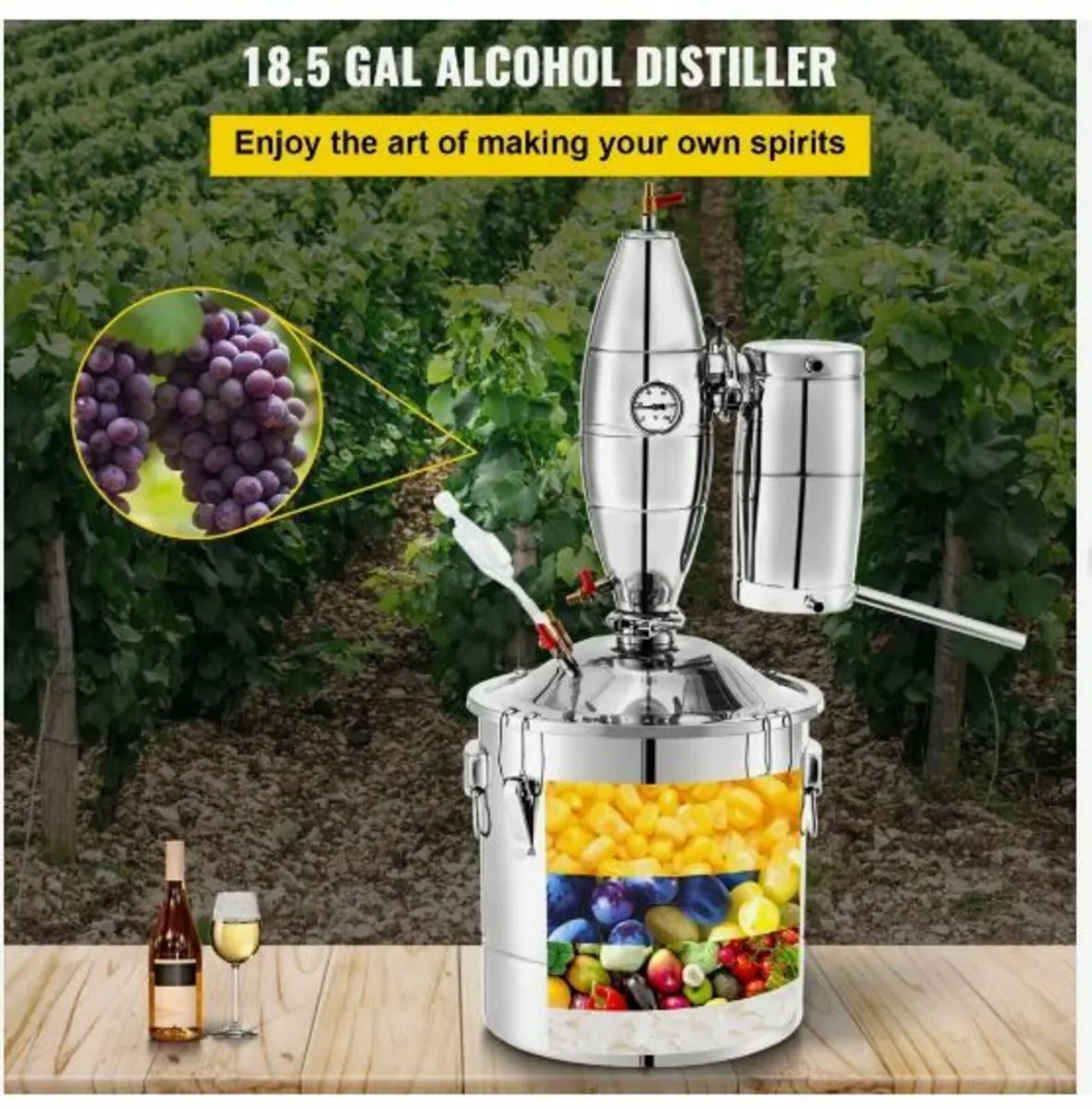 Alcohol Distiller 70L /18.5 Gal Alcohol - Image 3