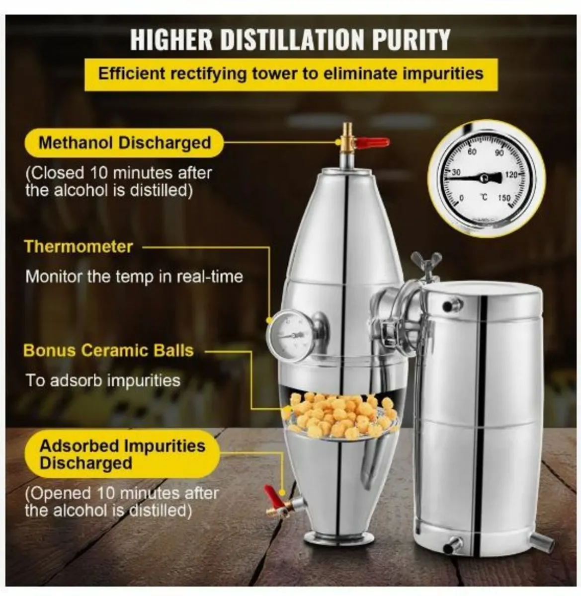 Alcohol Distiller 70L /18.5 Gal Alcohol - Image 4