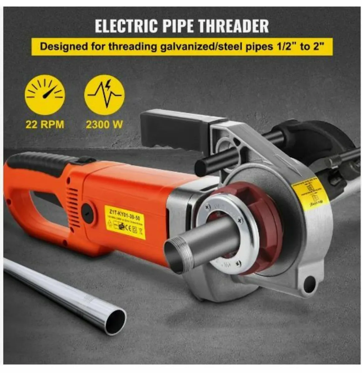 Electric Pipe Threader, 2300W Pipe - Image 2