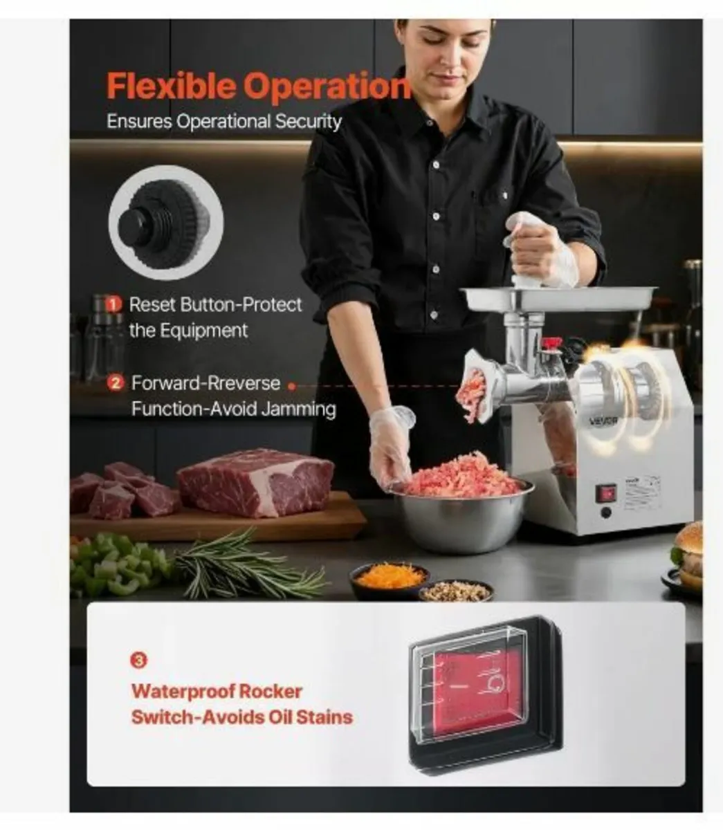 Commercial Electric Meat Grinder - Image 3