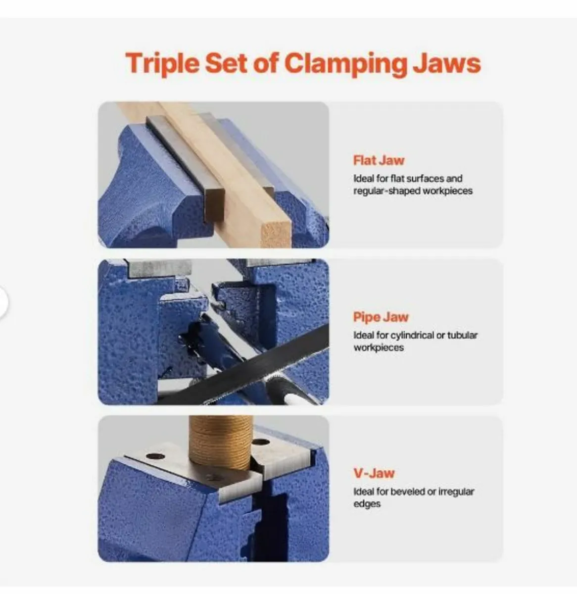 Heavy Duty Bench Vise, 165 mm - Image 3