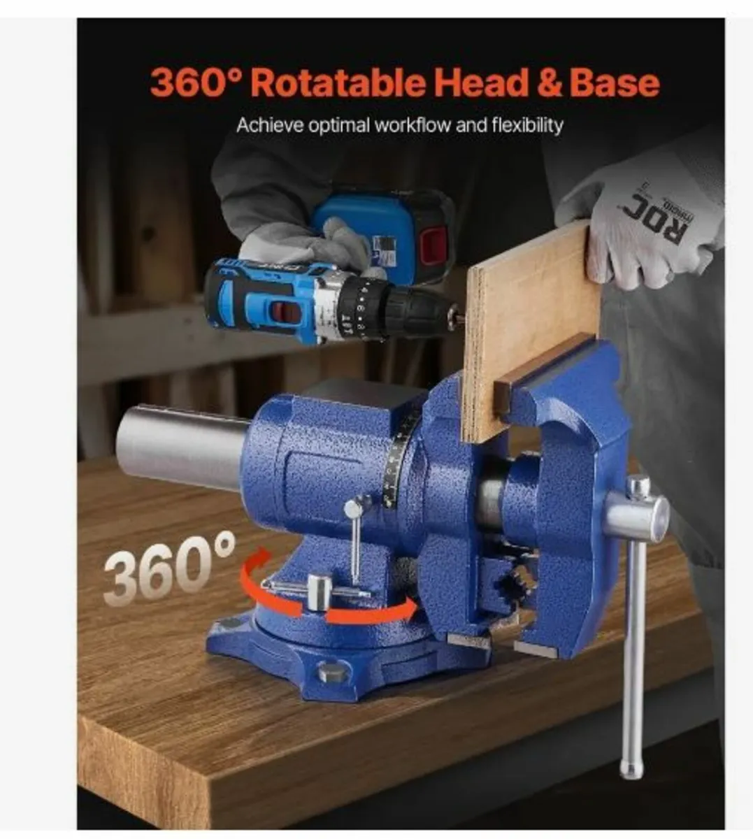 Heavy Duty Bench Vise, 165 mm - Image 4