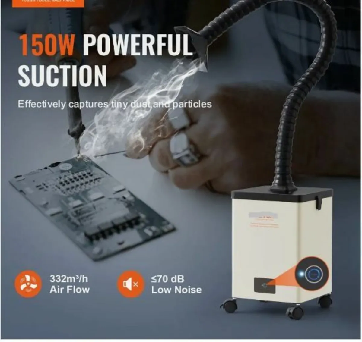 150W Soldering Fume Smoke Extractor - Image 3