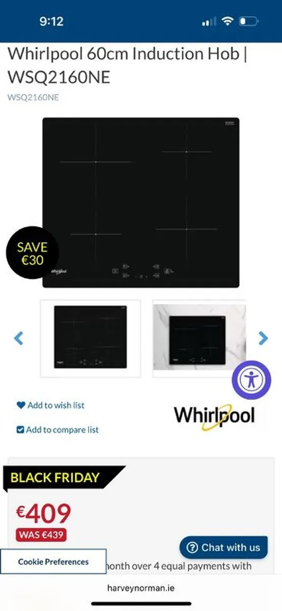 Whirlpool Induction hob - Image 1