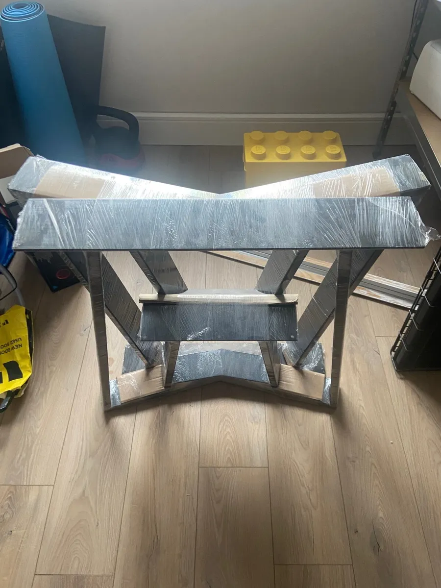 Trapezoid Dining Table & Bench Seat Legs - Black - Image 1