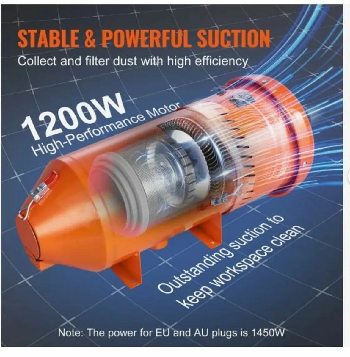 Dust Collection System: 1450W Dust - Image 4