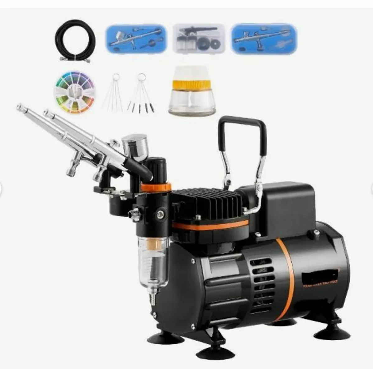 Airbrush Kit, Dual Fan Air Compressor - Image 1