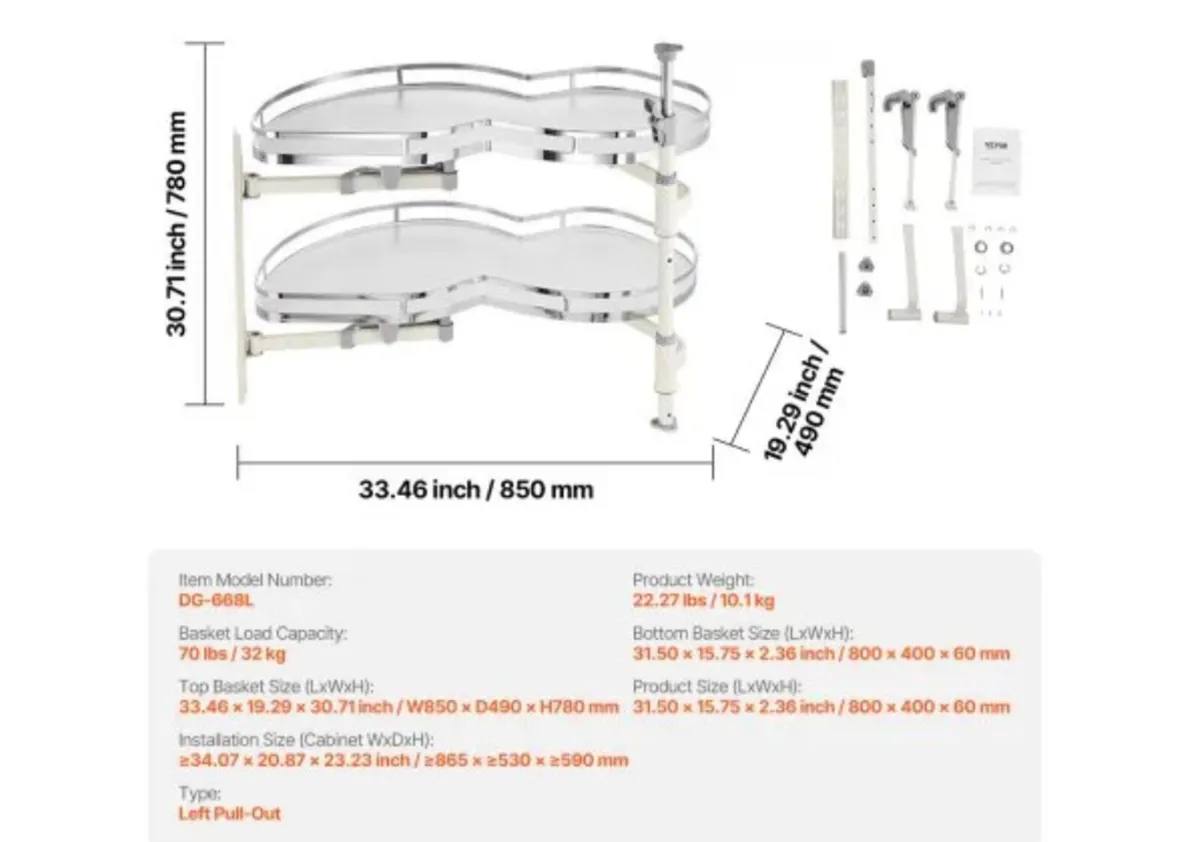 Cabinet blind corner storage system - Image 4