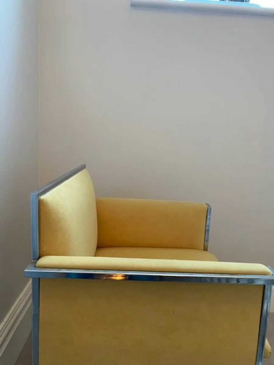 1970s Italian Chrome Chairs, Set of 2 in Yellow - Image 4