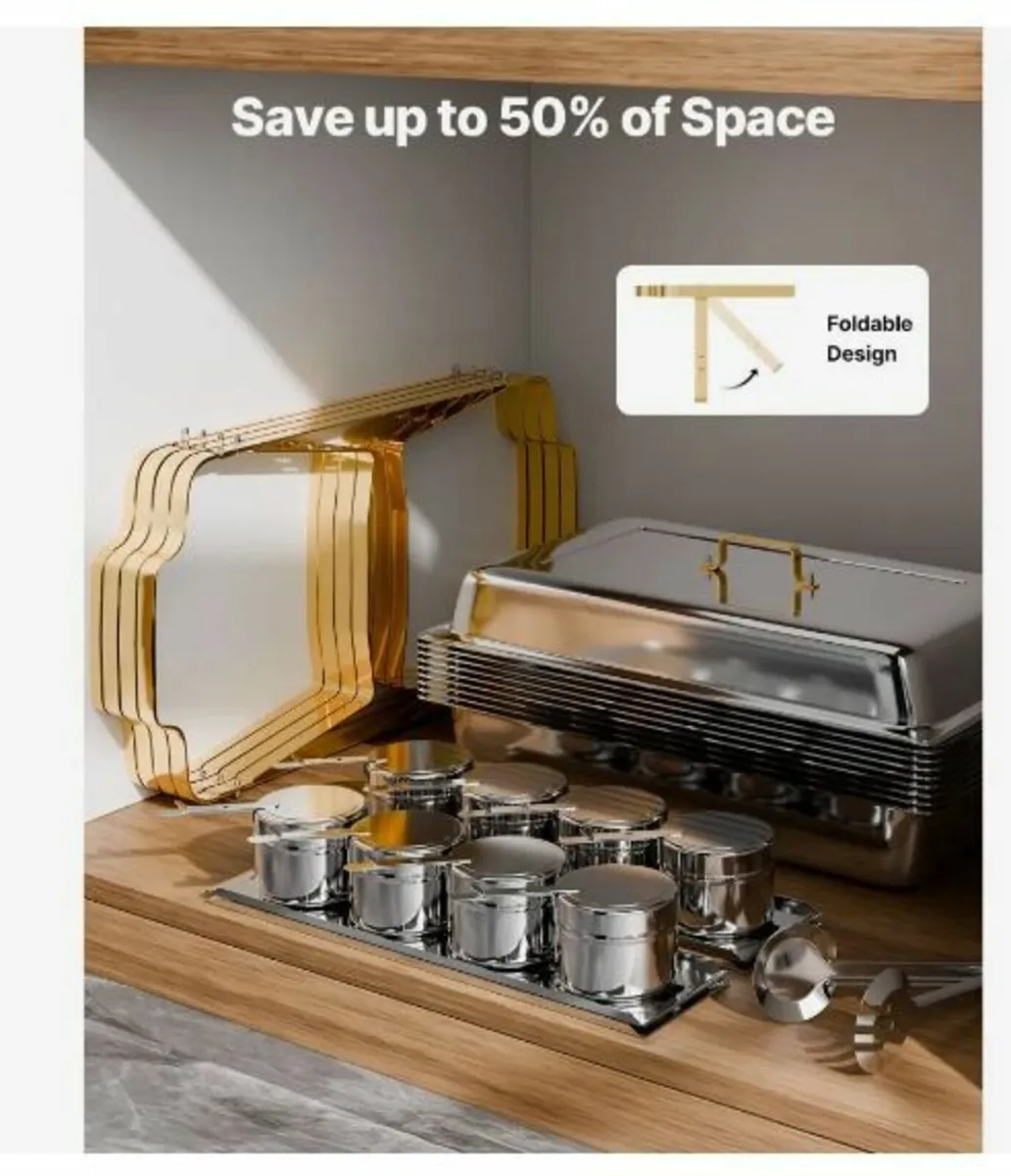 Chafing Dish Buffet Set, 8 Qt 4 Pack - Image 4