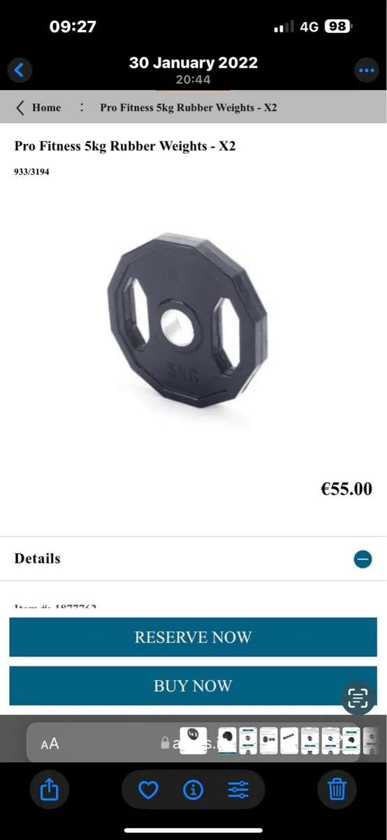 OLYMPIC 20KG HEX BAR AND 50KG SUPERIOR WEIGHTS!! - Image 2