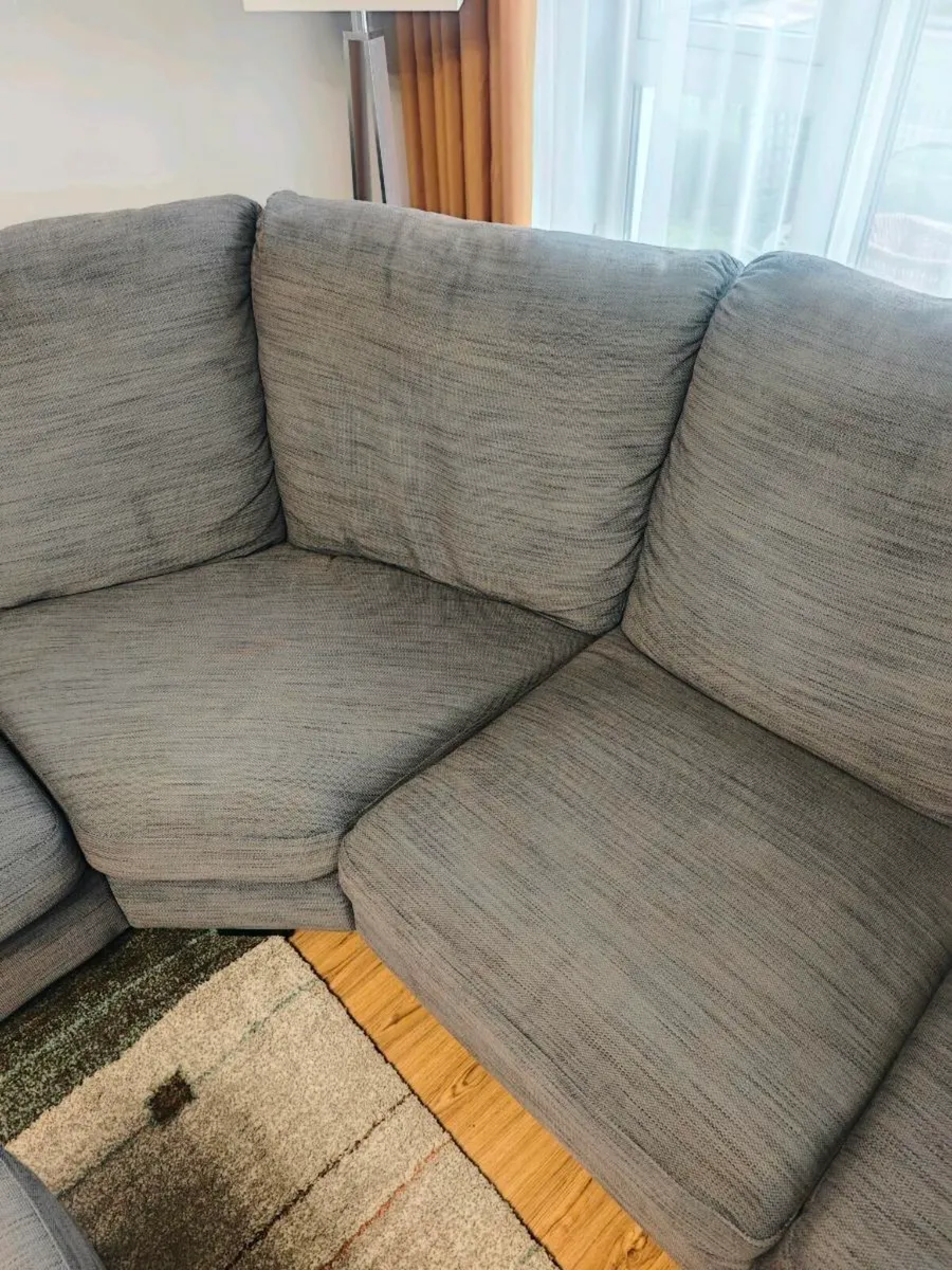 Corner sofa with footstool - Image 4