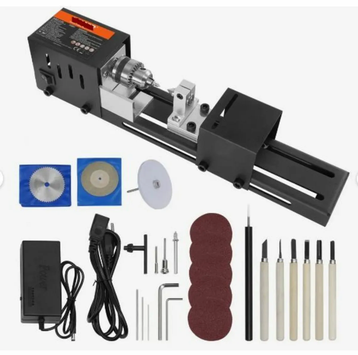 Mini Lathe Machine, 7 cm x 16 cm - Image 1