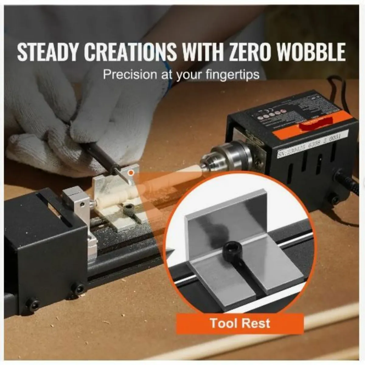 Mini Lathe Machine, 7 cm x 16 cm - Image 4