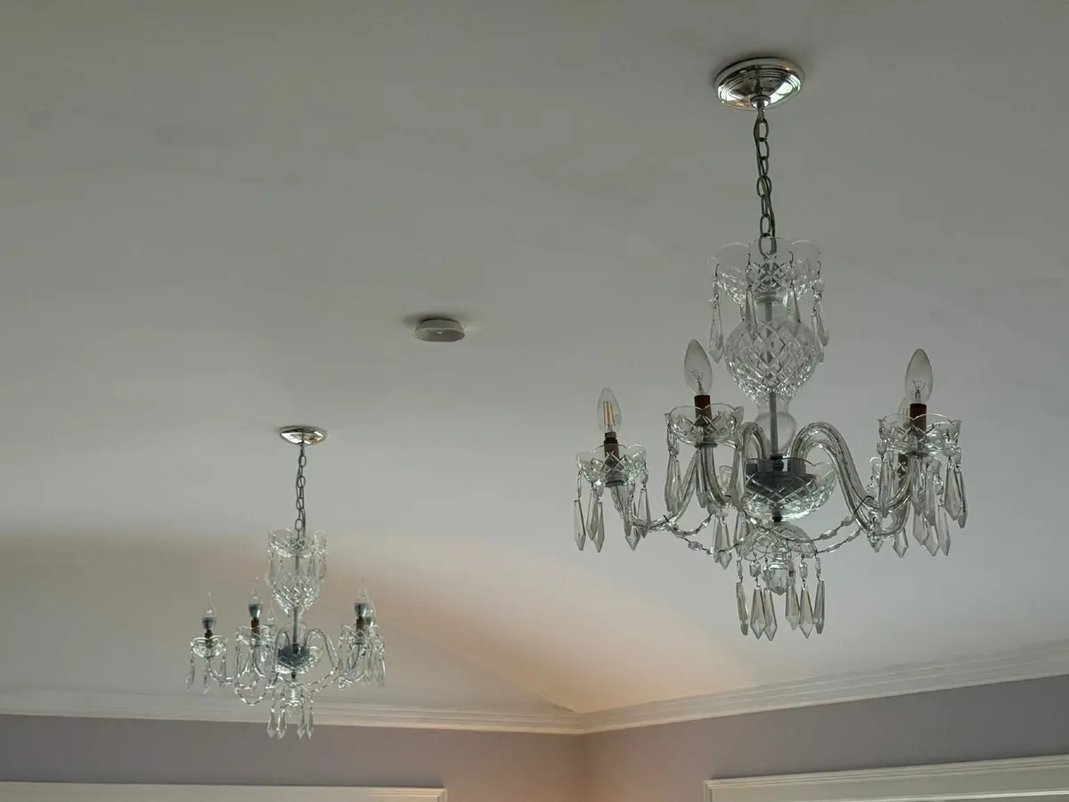 Pair of Genuine Waterford Crystal Chandeliers - Image 4