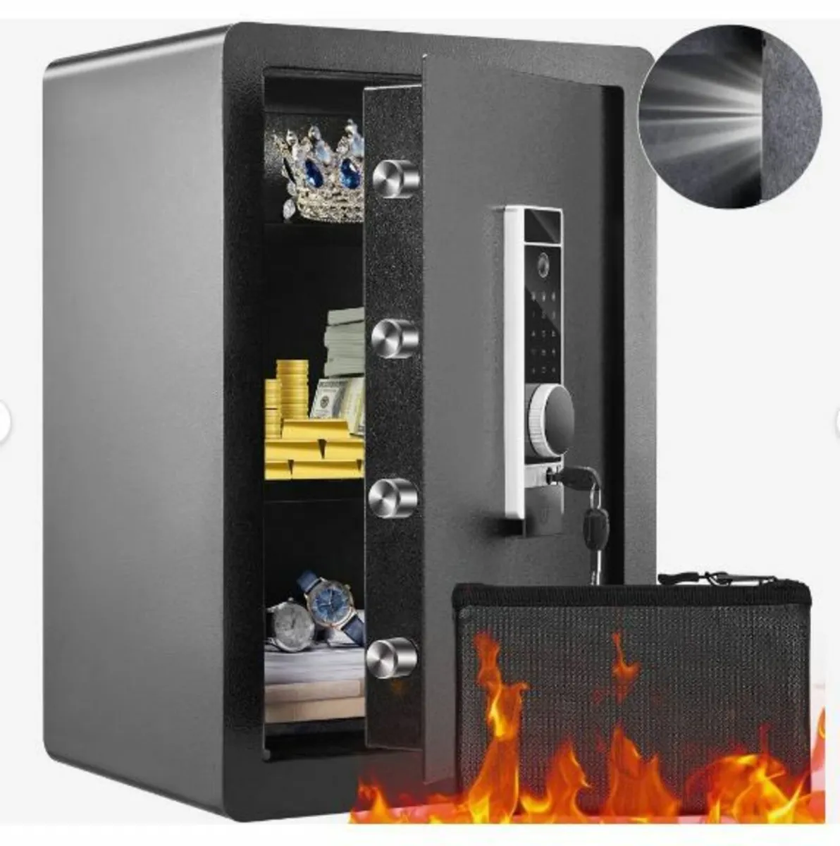Safe, 62 L Home Safe, Steel Security - Image 1