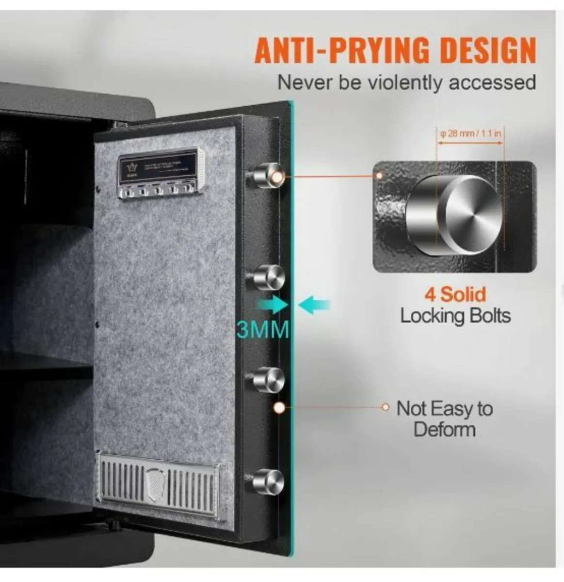 Safe, 62 L Home Safe, Steel Security - Image 4