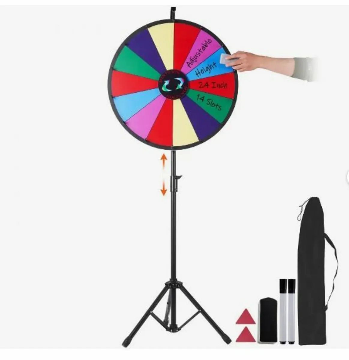 24” Color Prize Wheel Tripod Floor Stand - Image 1