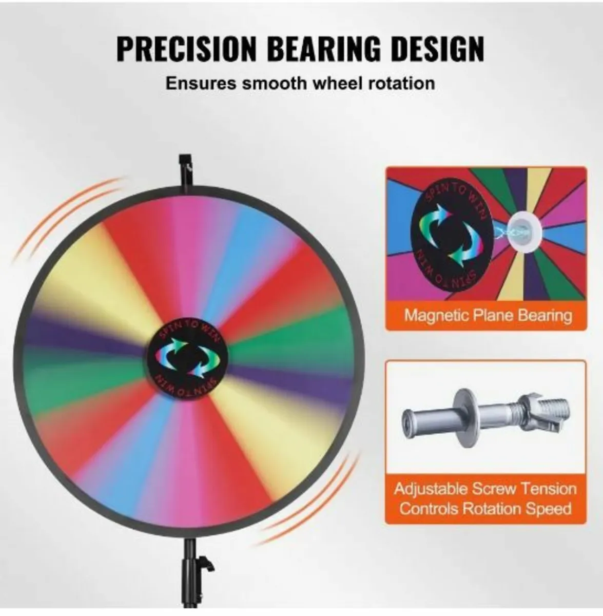 24” Color Prize Wheel Tripod Floor Stand - Image 3