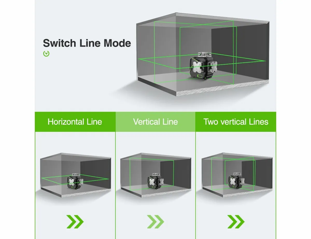 Trade Rated 3x360 Green Laser Level self leveling - Image 3