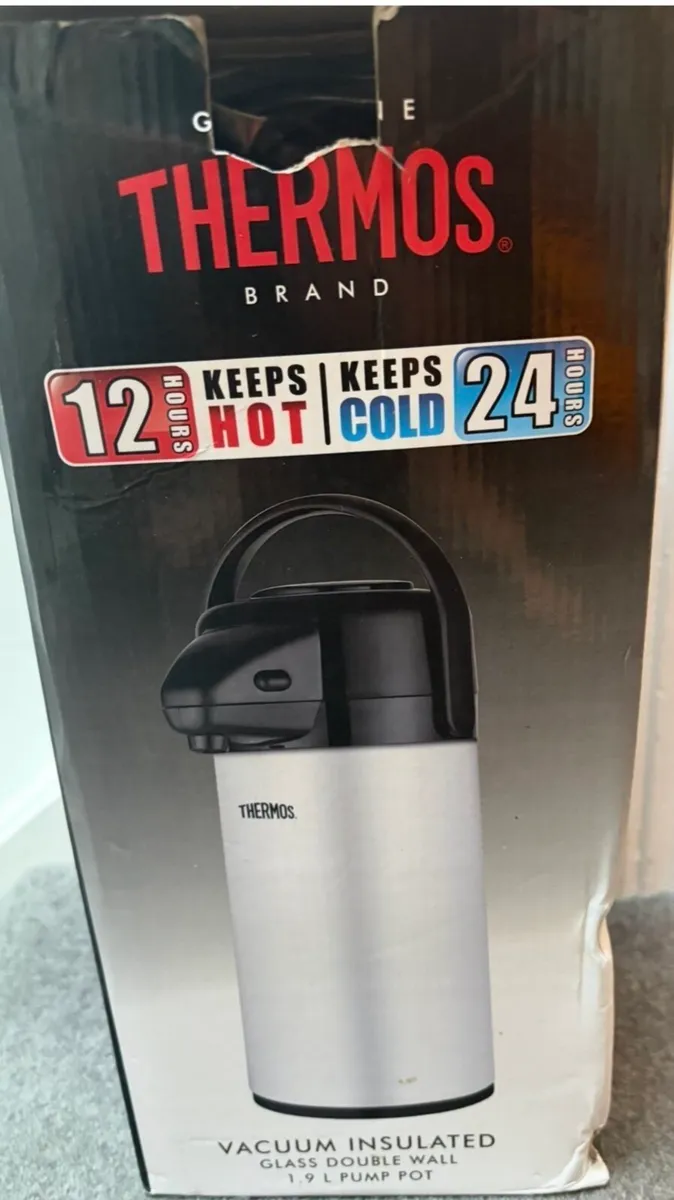 Thermos Glass Vacuum Insulated Pump Pot - Image 1