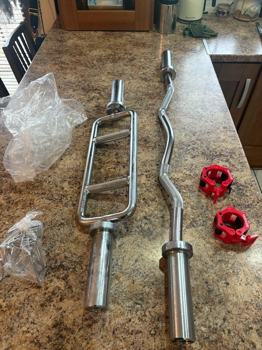 OLYMPIC WEIGHT BARS, TRI HAMMER AND EZ CURL!!! - Image 1