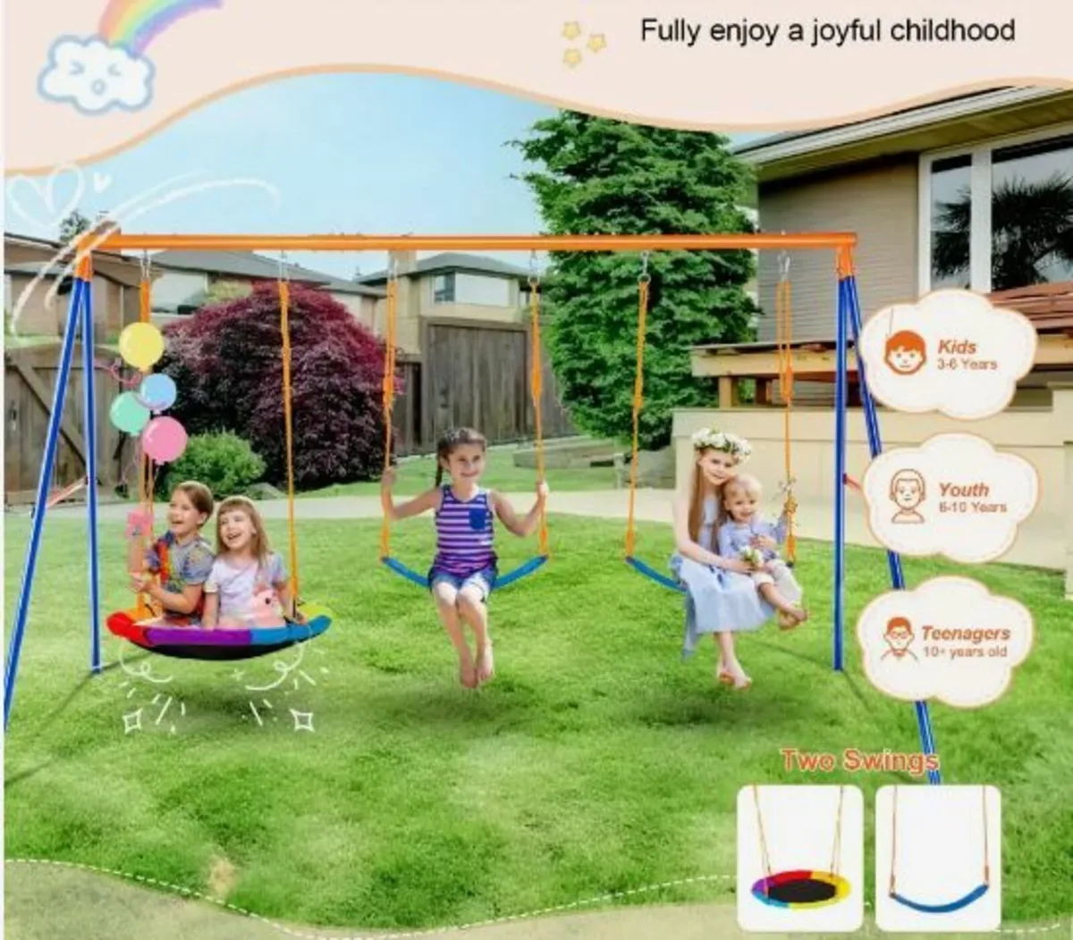 Swing Sets for Backyard, - Image 1