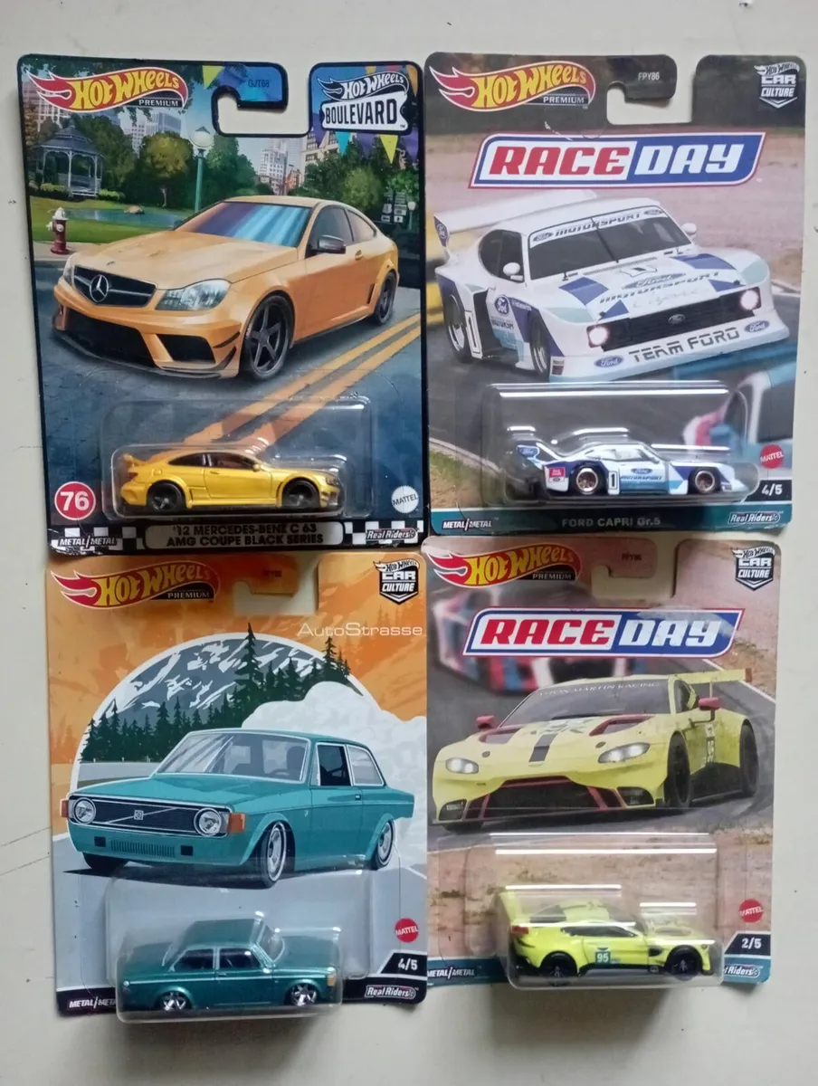 4 HOT  WHEELS DIE-CAST MODLES RACE DAY CAR CULTURE - Image 1