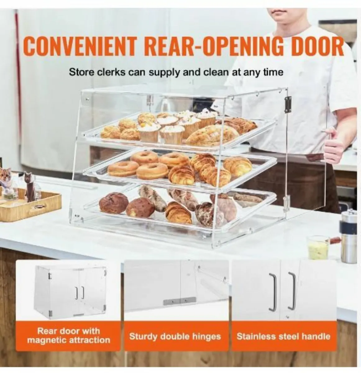 Pastry Display Case, 3-Tier Commercial - Image 3