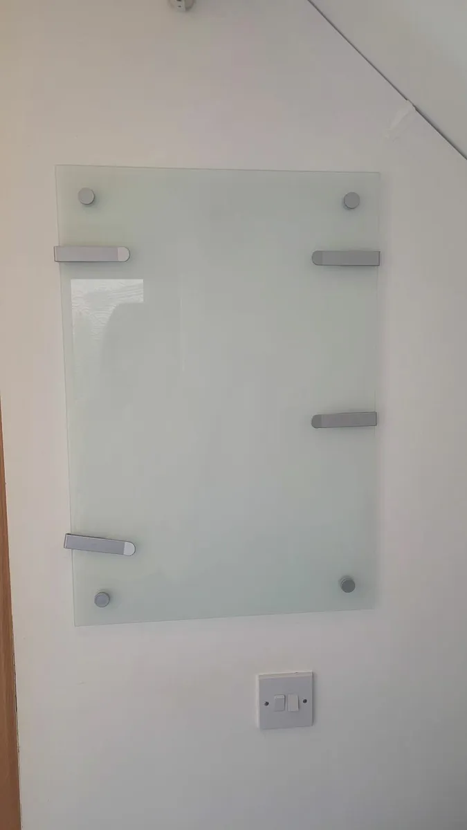 Glass notice board