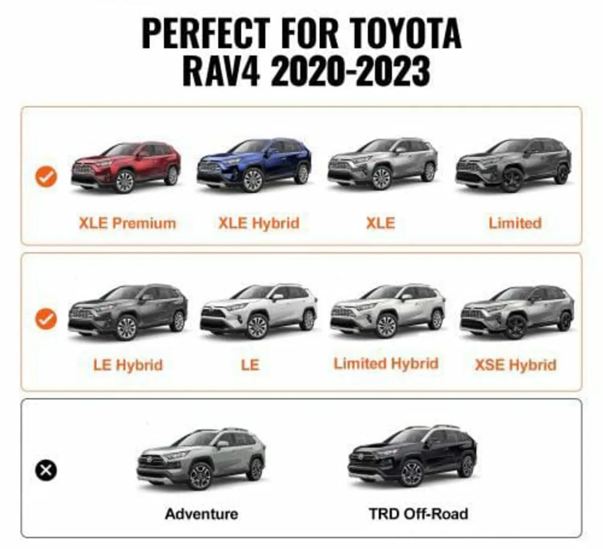 Roof Rack Cross Bars, Compatible with Toyota RAV4 - Image 2