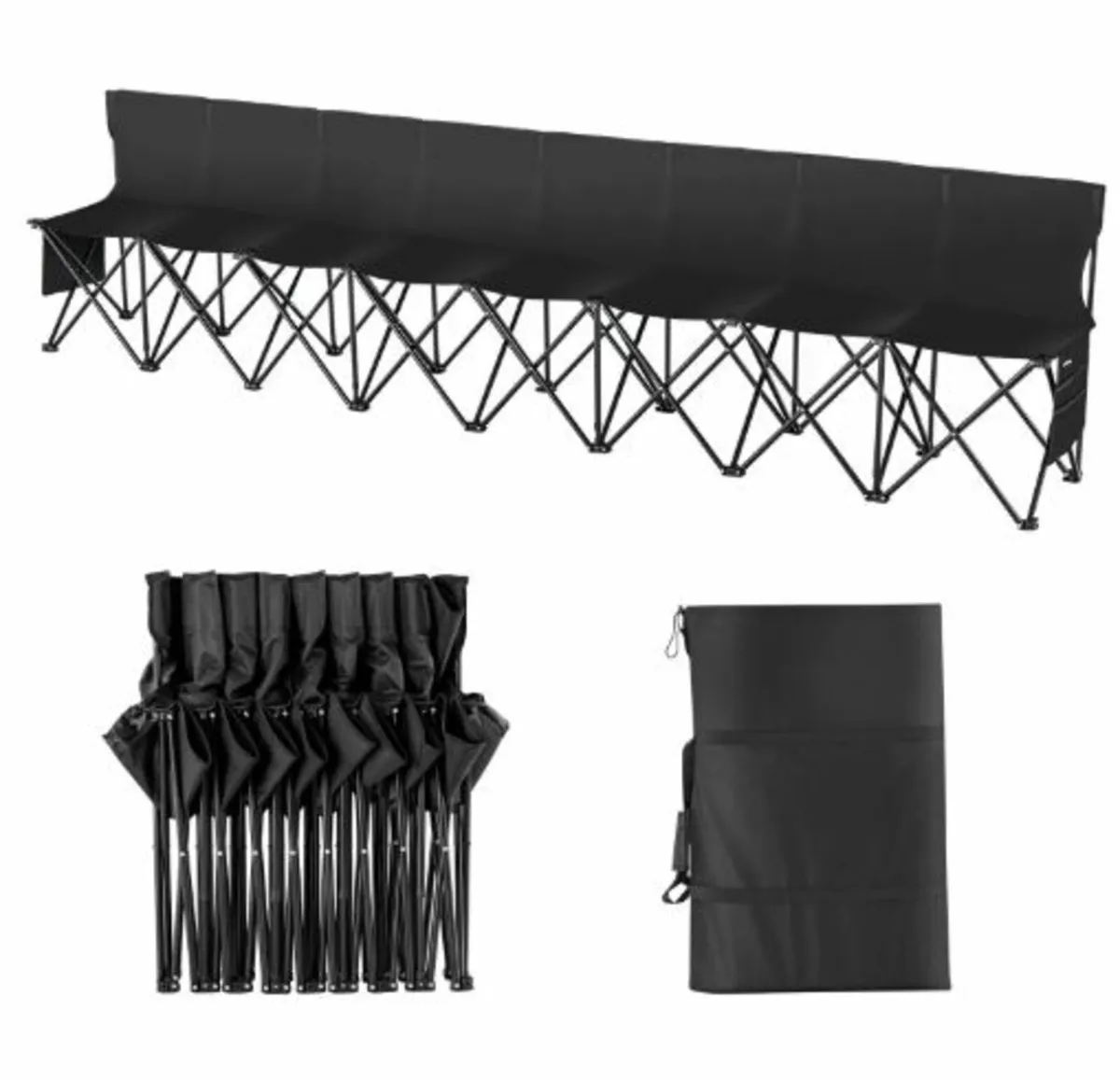 Portable Folding Bench, 8 Seat Foldable Soccer - Image 1
