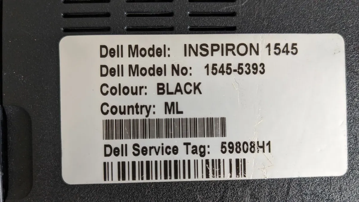 Dell Inspiron 1545 laptop 15.6" - Image 3