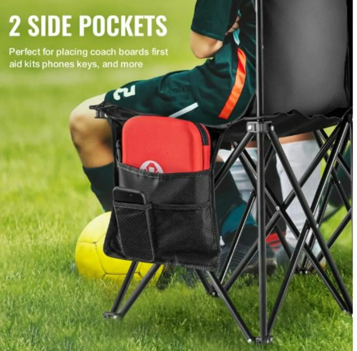 Portable Folding Bench, 8 Seat Foldable Soccer - Image 3
