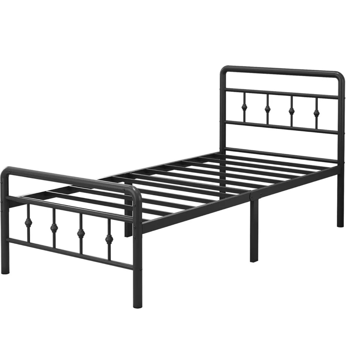 Small Single Bed Frame with Victorian Headboard an - Image 3